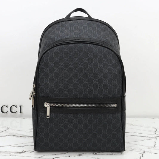 Gucci 2026 Essence Classic Backpack 44cm Black Canvas Leather