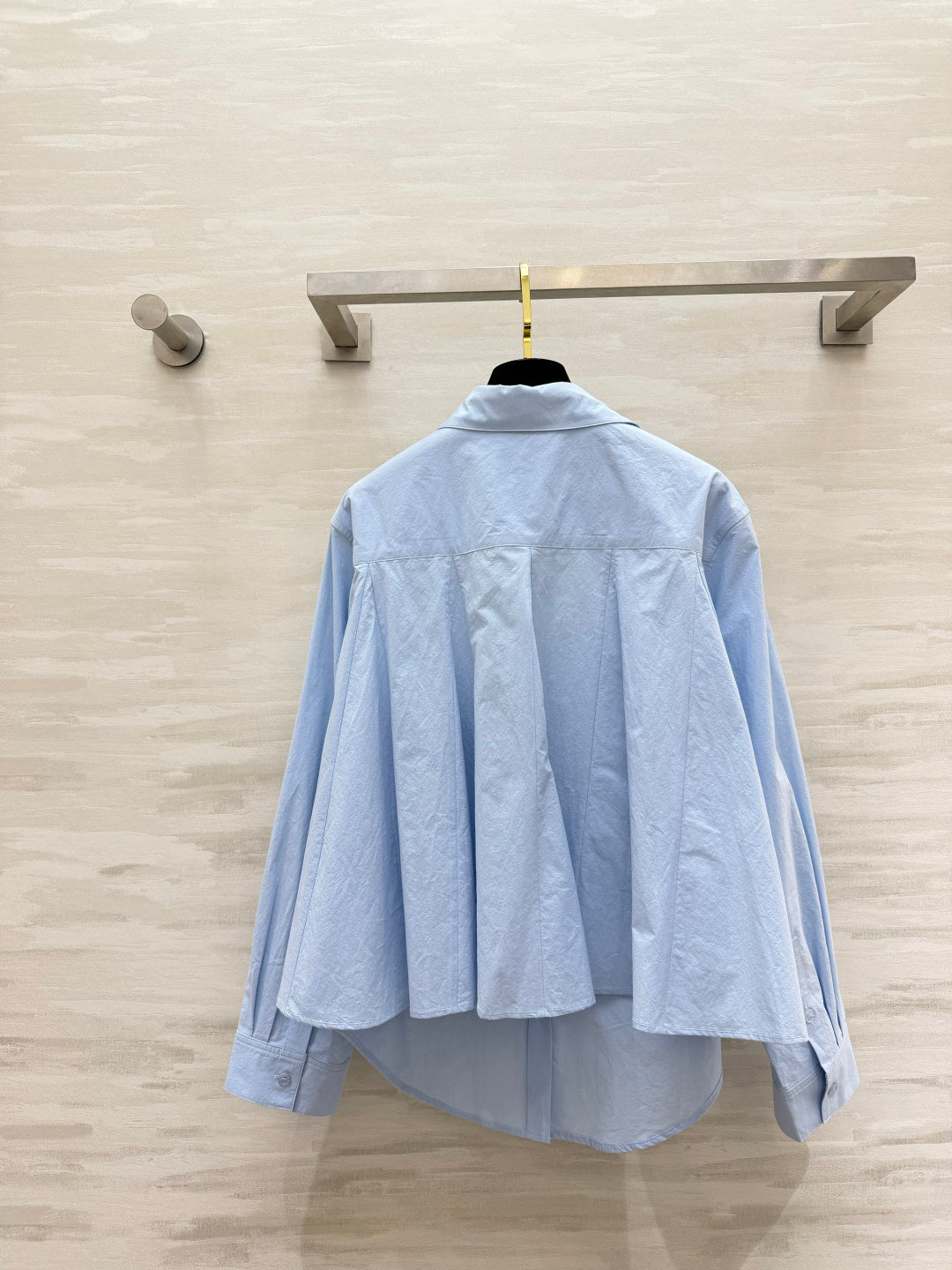 Loewe Embroidered Cotton Shirt Blue Cotton 410406