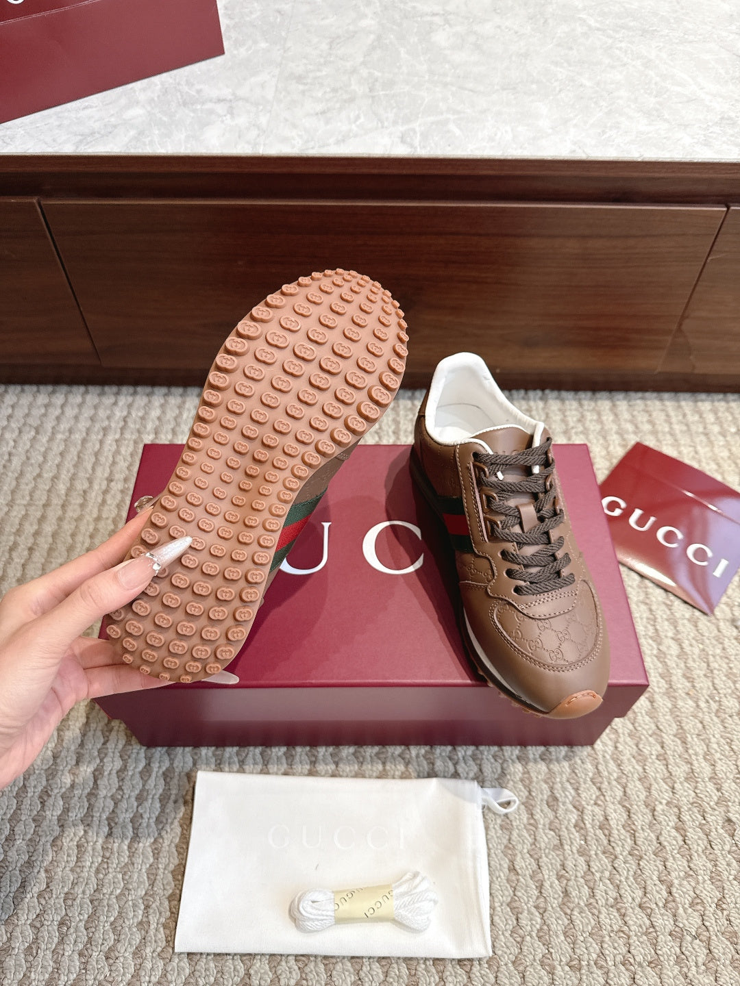 GG Re-Motion Sneakers Brown Leather 104412