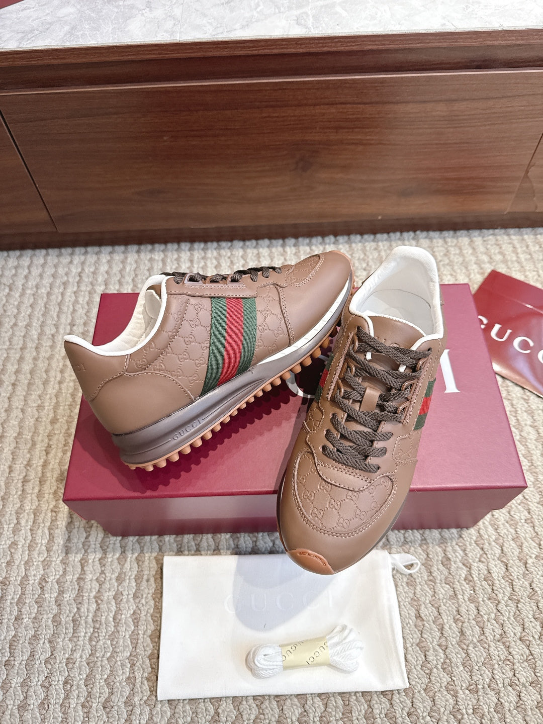 GG Re-Motion Sneakers Brown Leather 104412