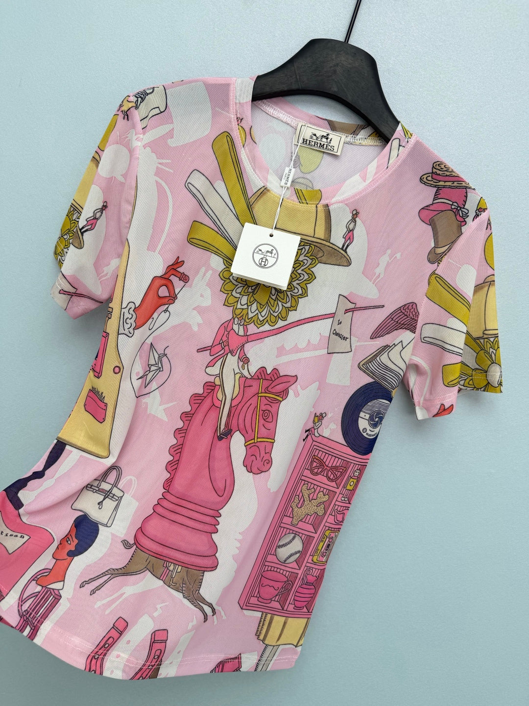 HM 26s T-Shirt Pink Colorful Mesh 367053