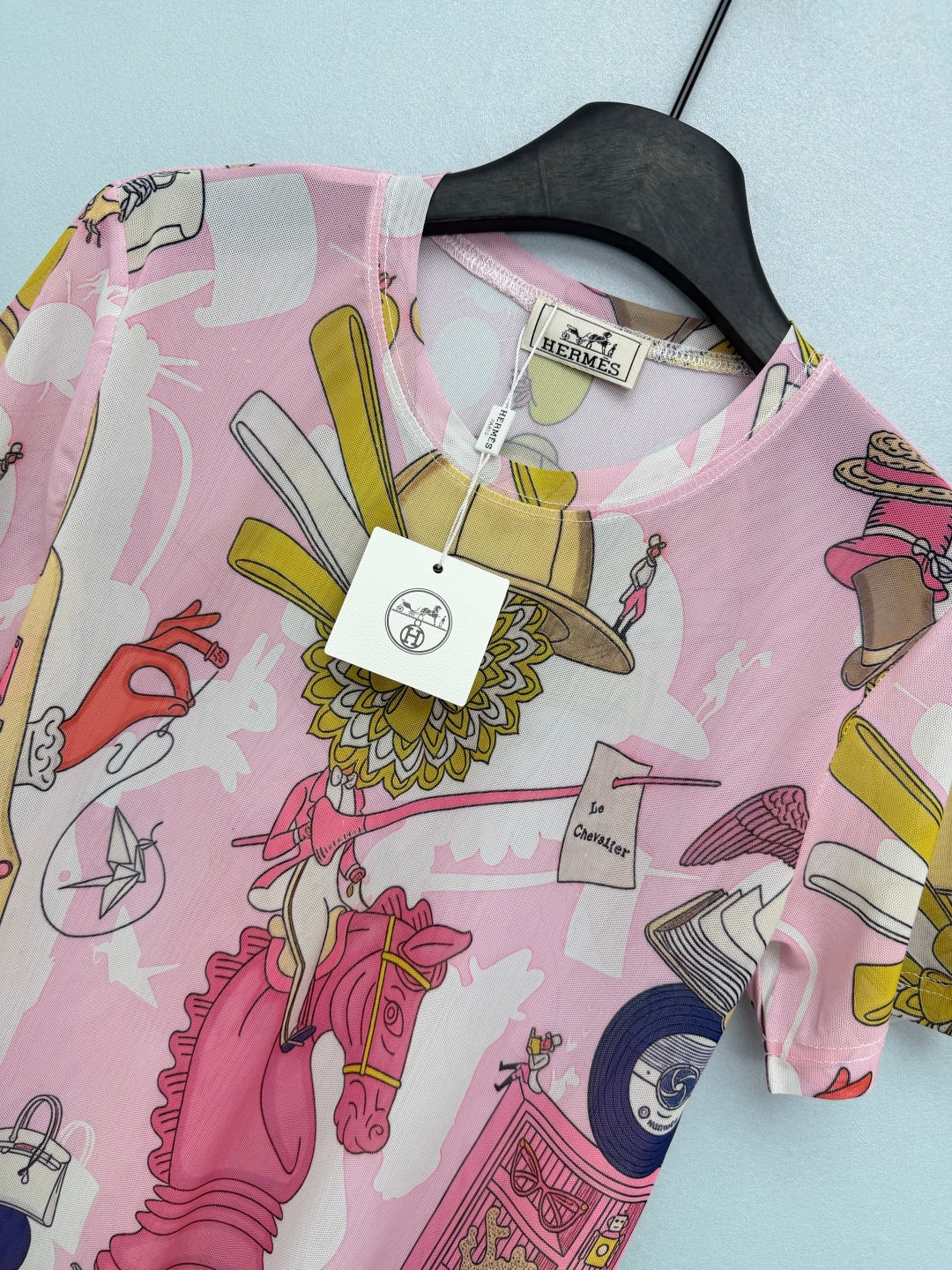 HM 26s T-Shirt Pink Colorful Mesh 367053