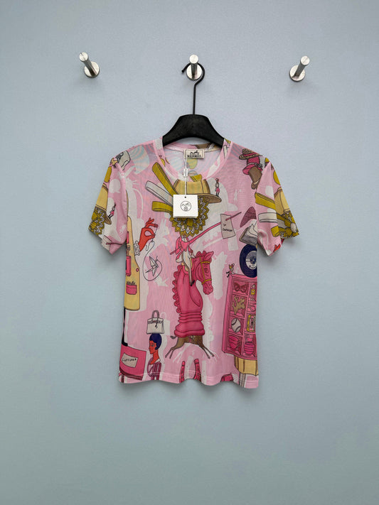 HM 26s T-Shirt Pink Colorful Mesh 367053