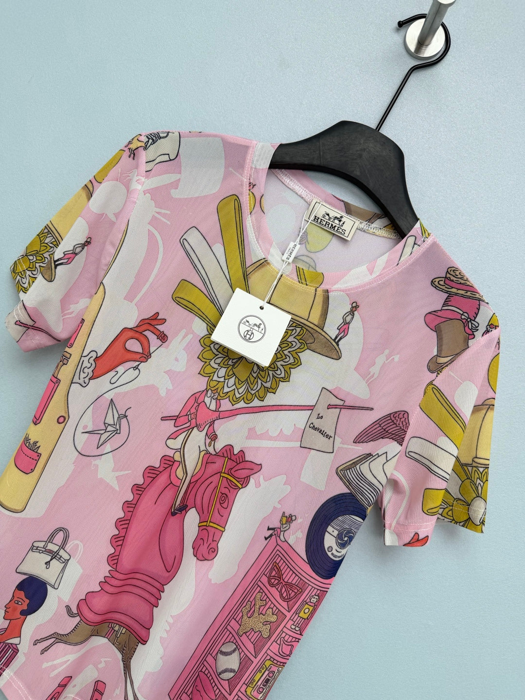 HM 26s T-Shirt Pink Colorful Mesh 367053