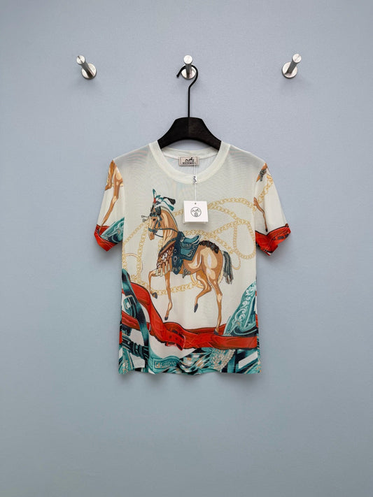 HM 26s T-Shirt Ivory Colorful Mesh 367056