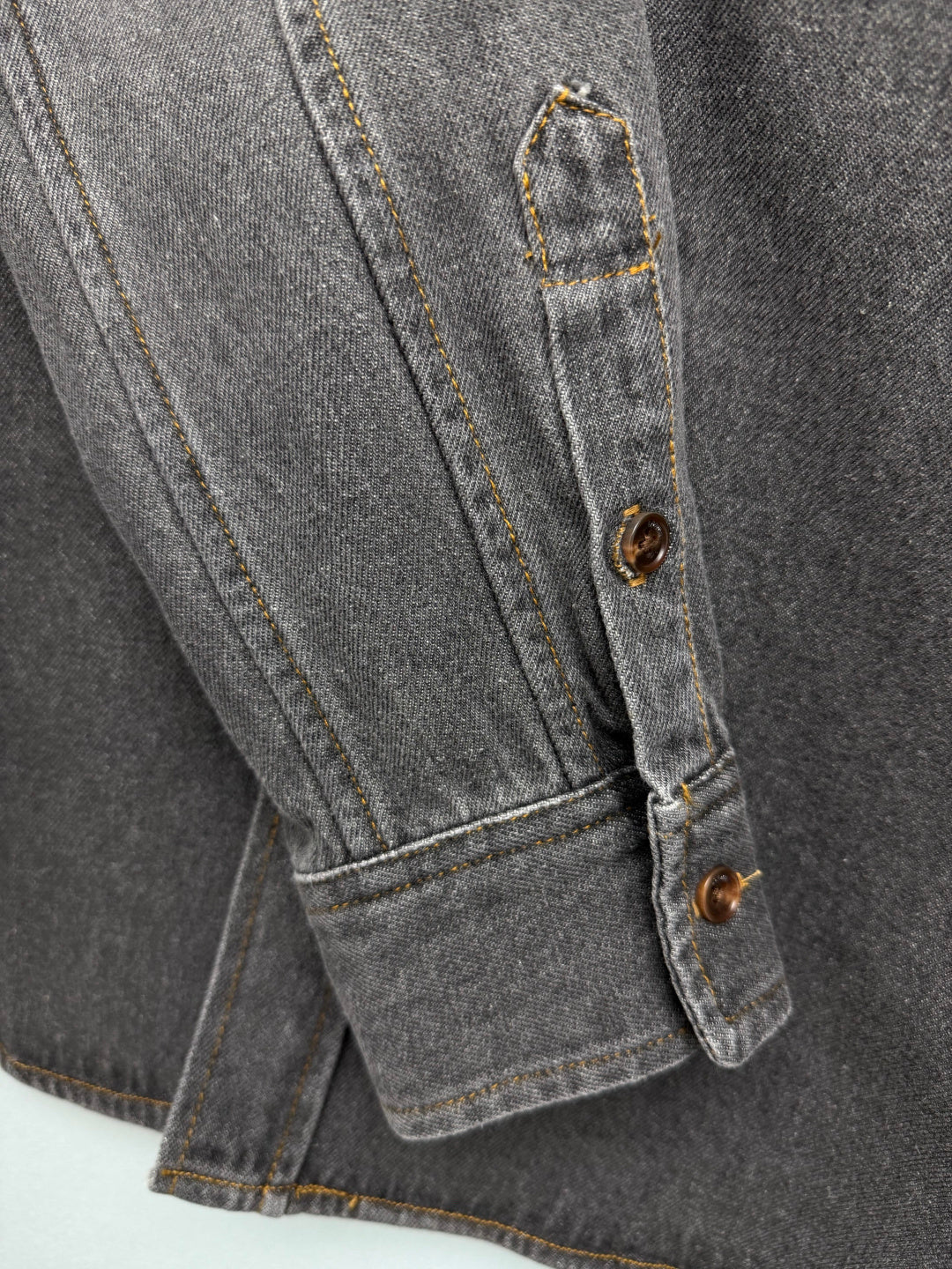 Loewe 26s Embroidered Denim Long-Sleeve Shirt Grey 411621