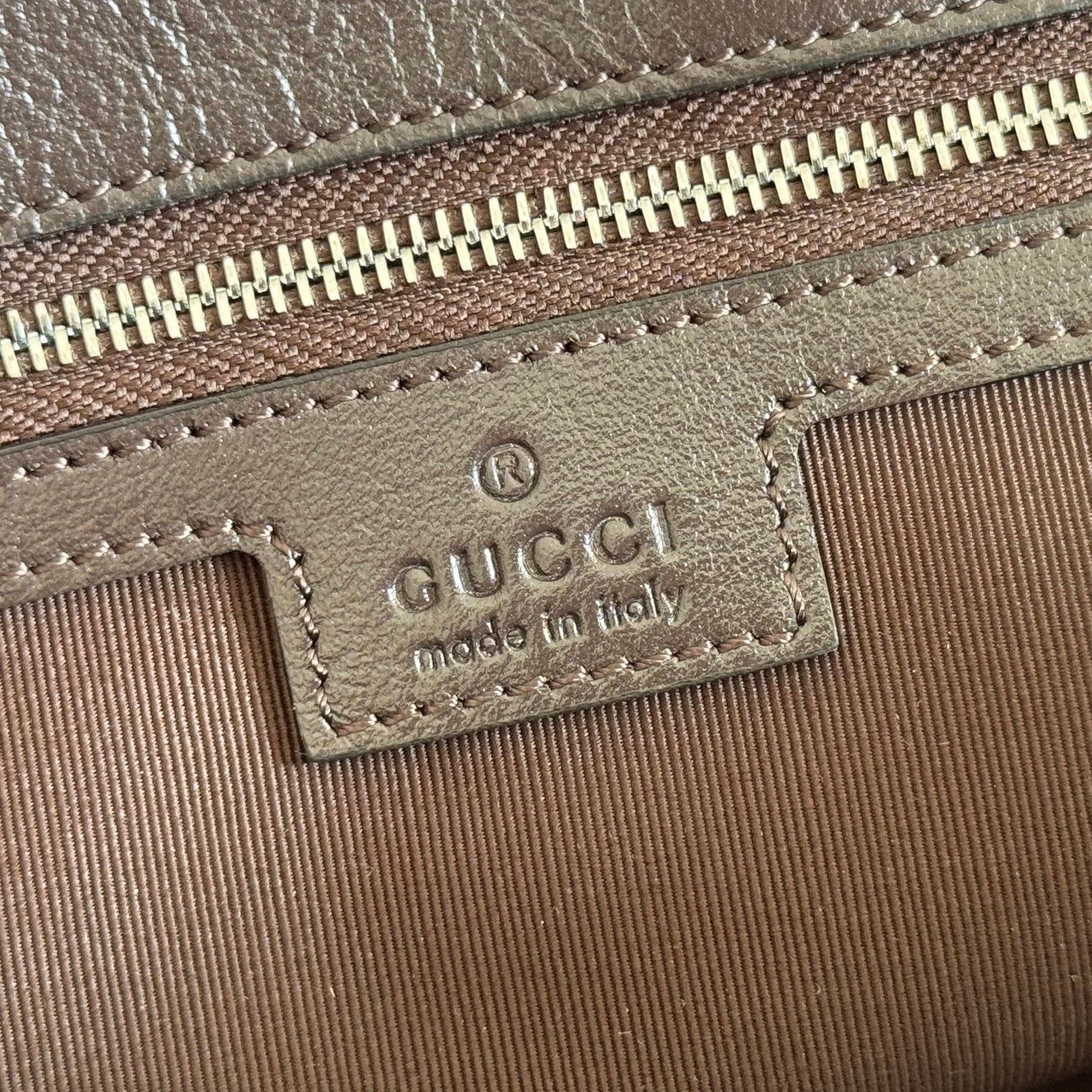 GG Blondie Large Handbag 32cm Brown Suede Calfskin