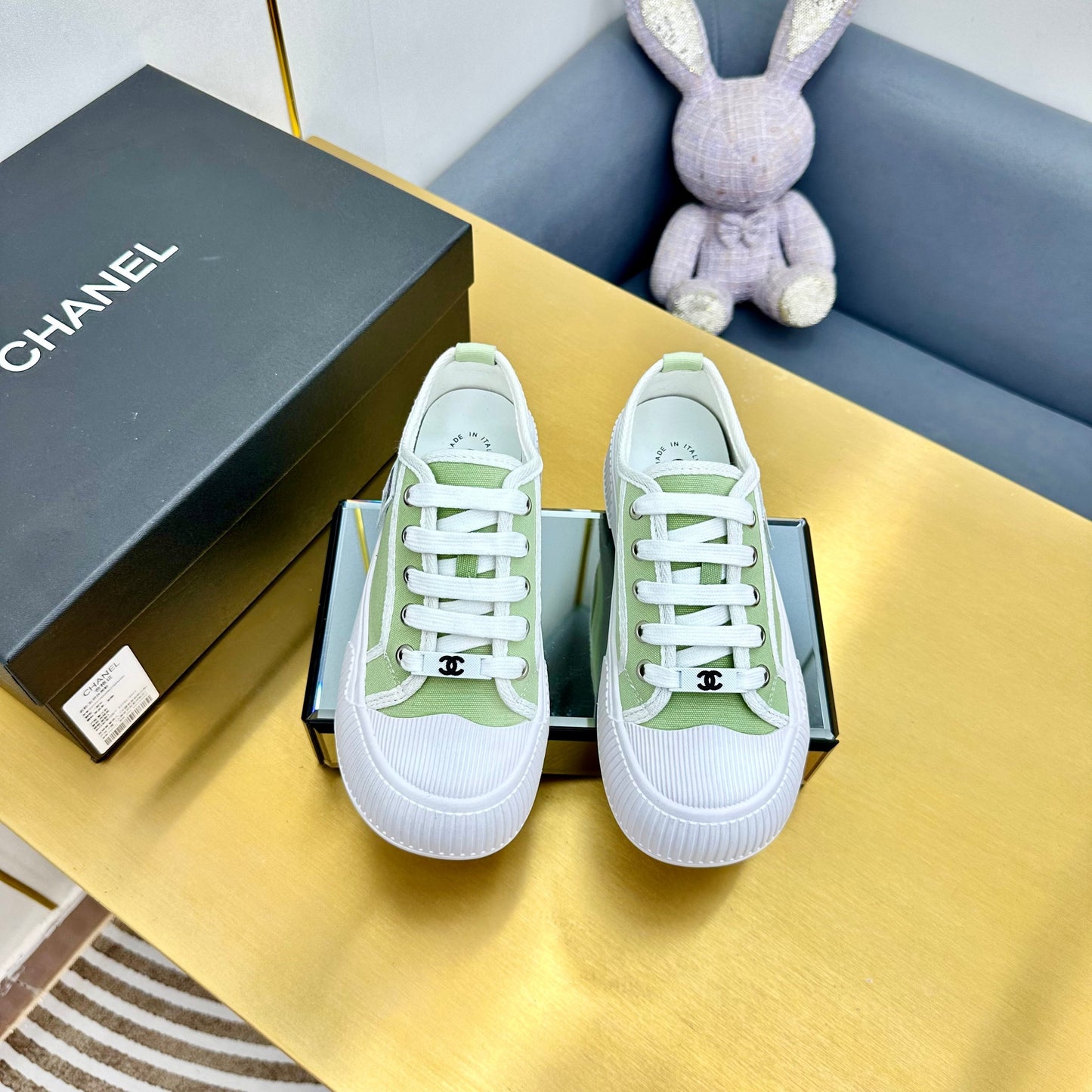 CC 26s Platform Sneakers Light Green Canvas 832622