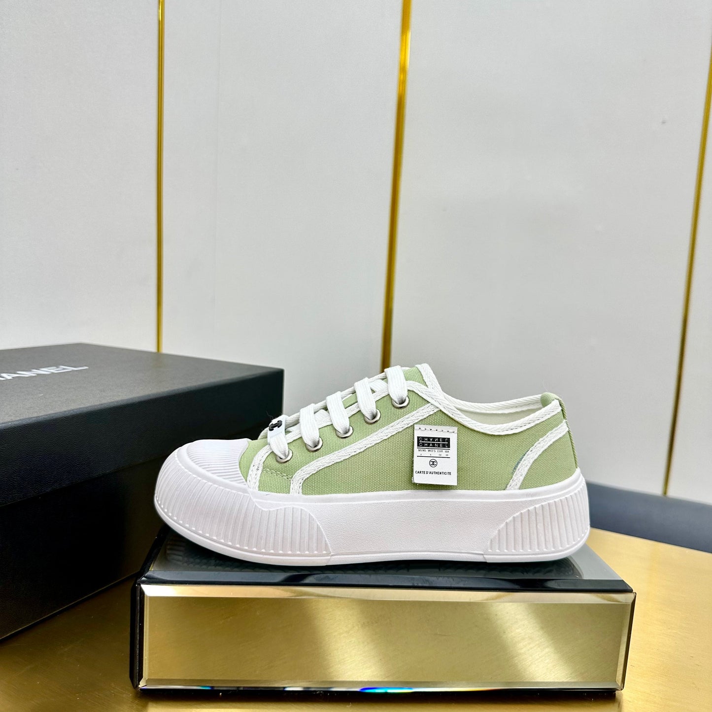 CC 26s Platform Sneakers Light Green Canvas 832622