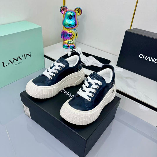 CC 25C Panda Sneakers Black White Sheepskin Mesh 413850