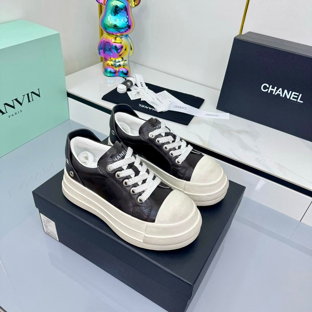 CC 25C Dirty Casual Sneaker Black White Sheepskin Rubber 413855