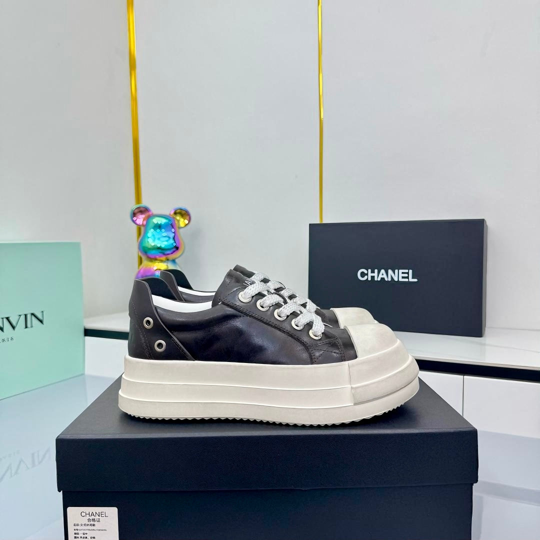 CC 25C Dirty Casual Sneaker Black White Sheepskin Rubber 413855