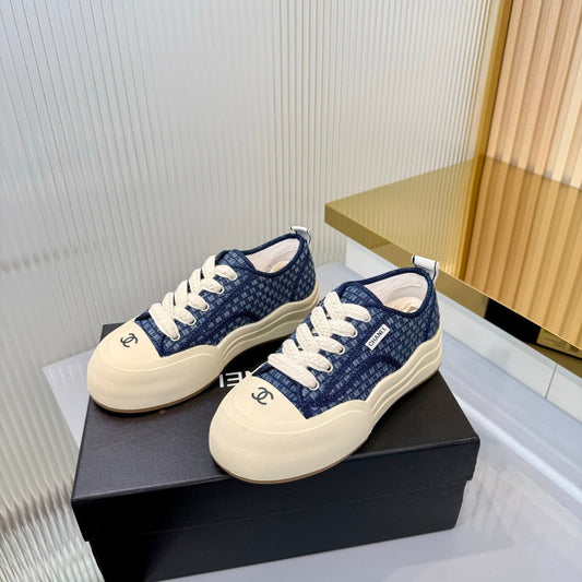CC 26s Biscuit Shoes Blue White Sheepskin Denim 927708
