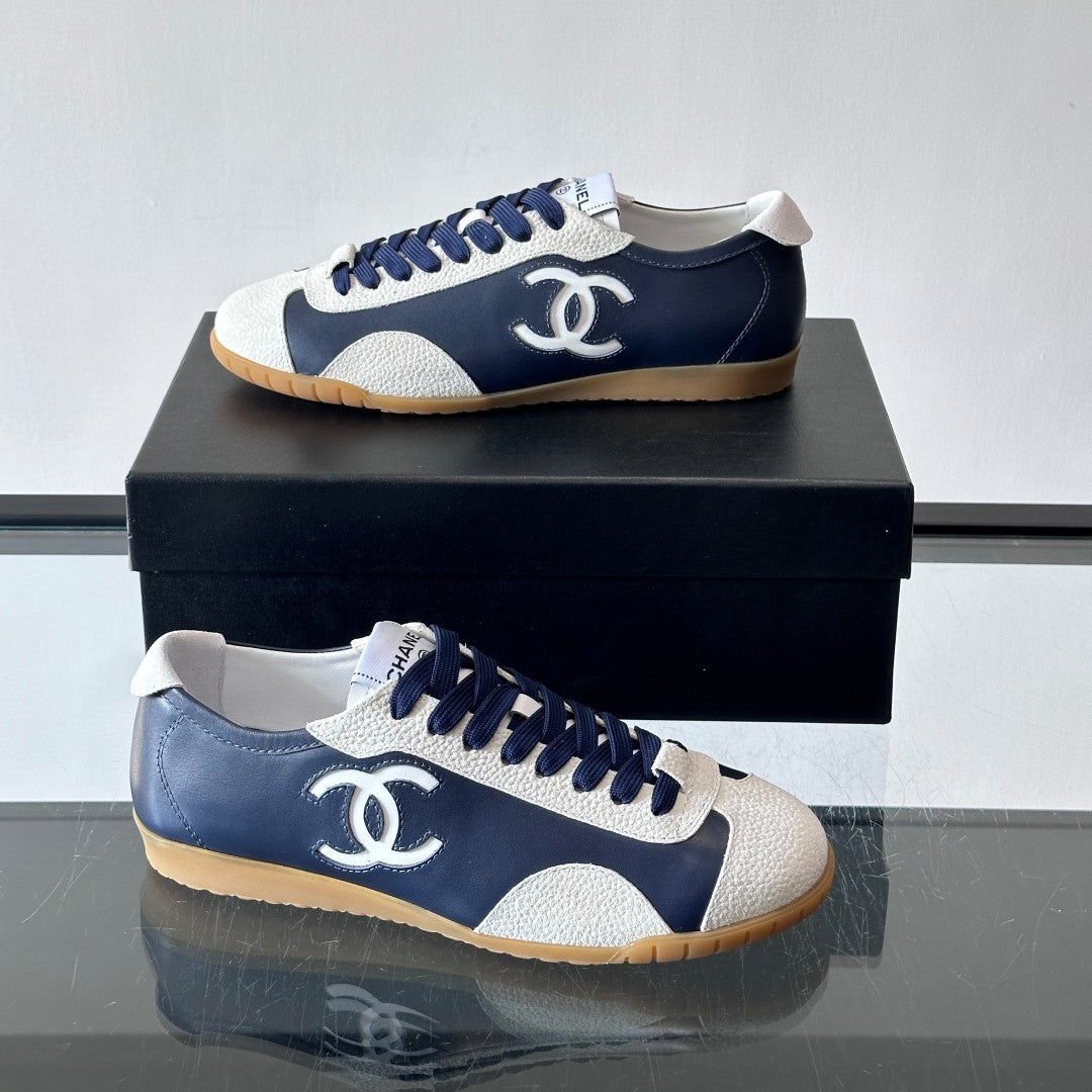 CC 26s Casual Sneakers Dark Blue White Calfskin Cowhide 965040