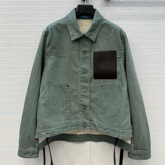 Loewe 25 Jacket Dusky Green Denim