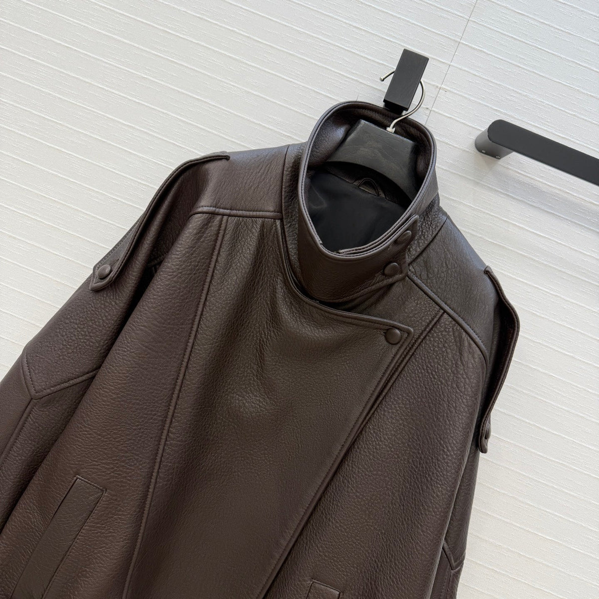 YSL Bomber Jacket Chocolate Lambskin 360982