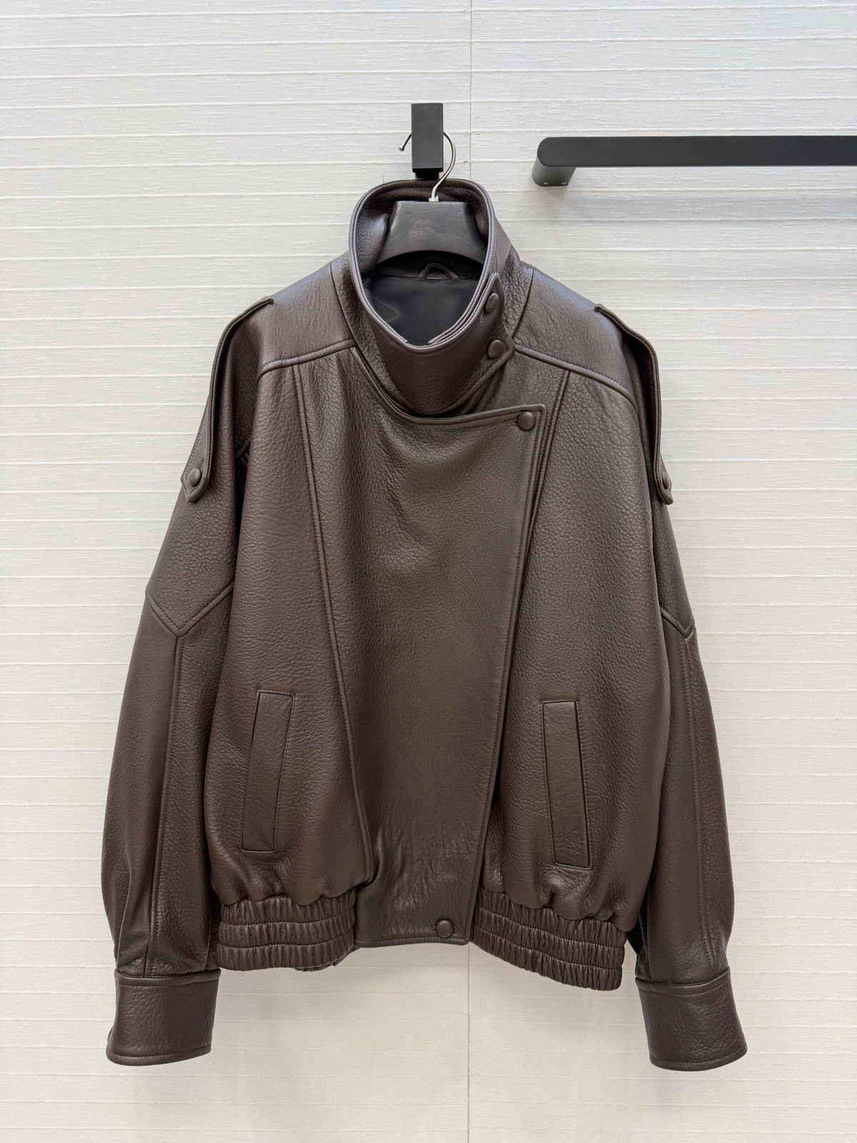 YSL Bomber Jacket Chocolate Lambskin 360982