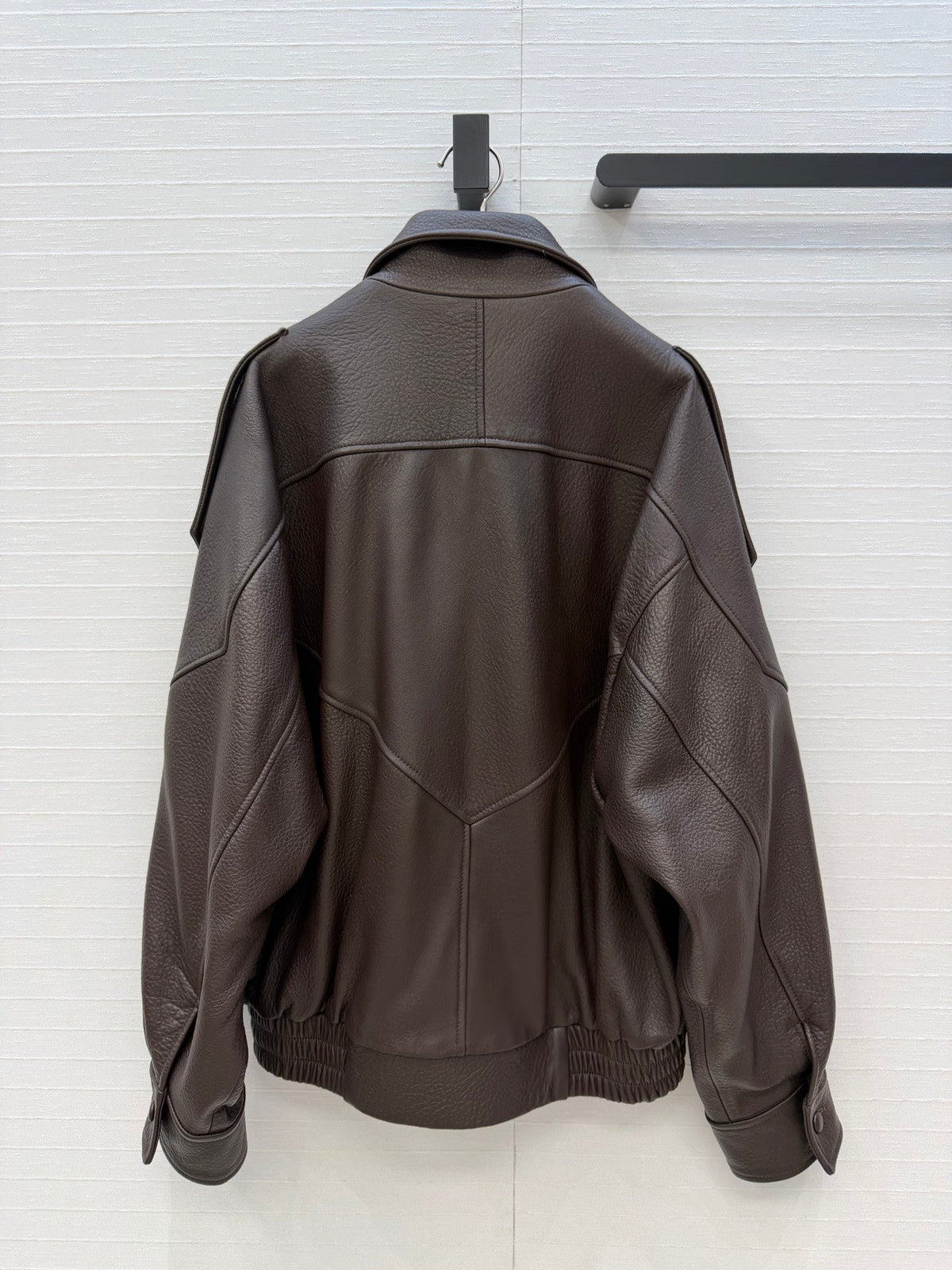 YSL Bomber Jacket Chocolate Lambskin 360982