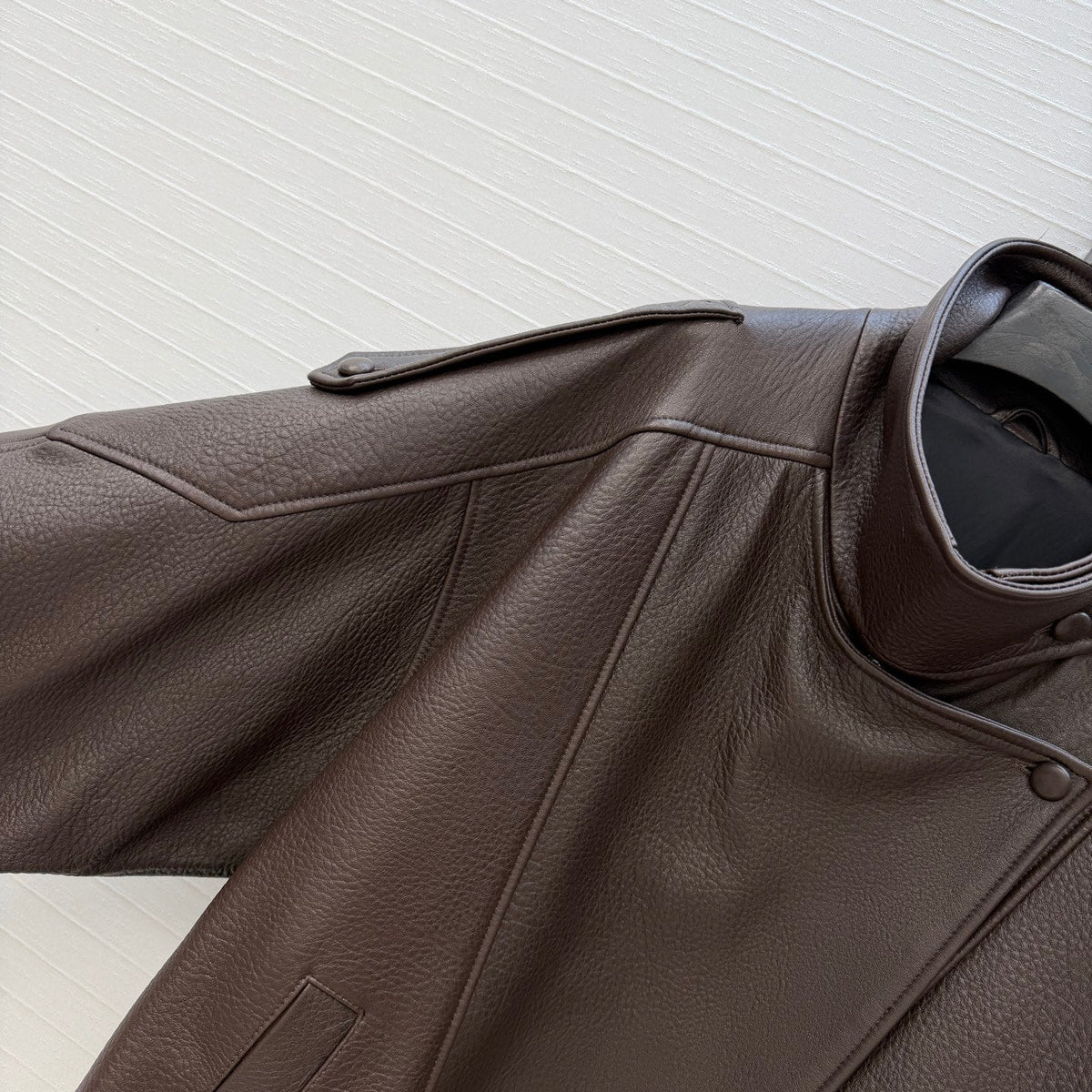 YSL Bomber Jacket Chocolate Lambskin 360982