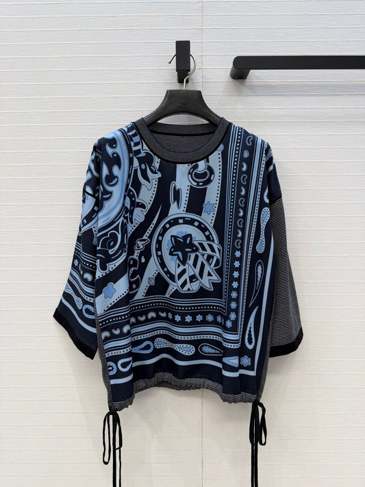 HM "Candy Libris" Long-Sleeve Dark Blue Cotton Tencel