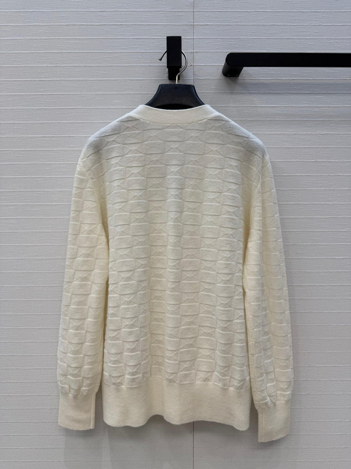 HM Monogram Toweling Cardigan Cream Cashmere 402934