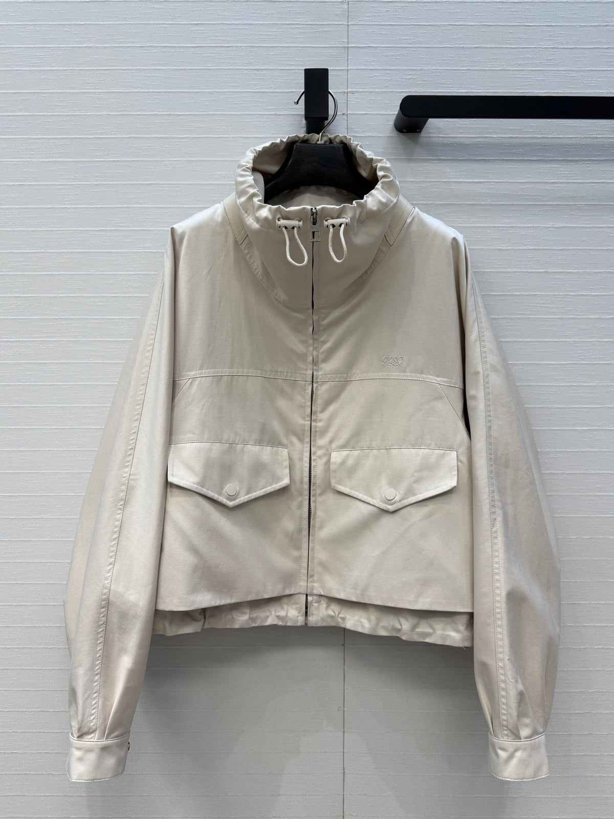 Loewe 26s Jacket Taupe Cotton Silk 402862