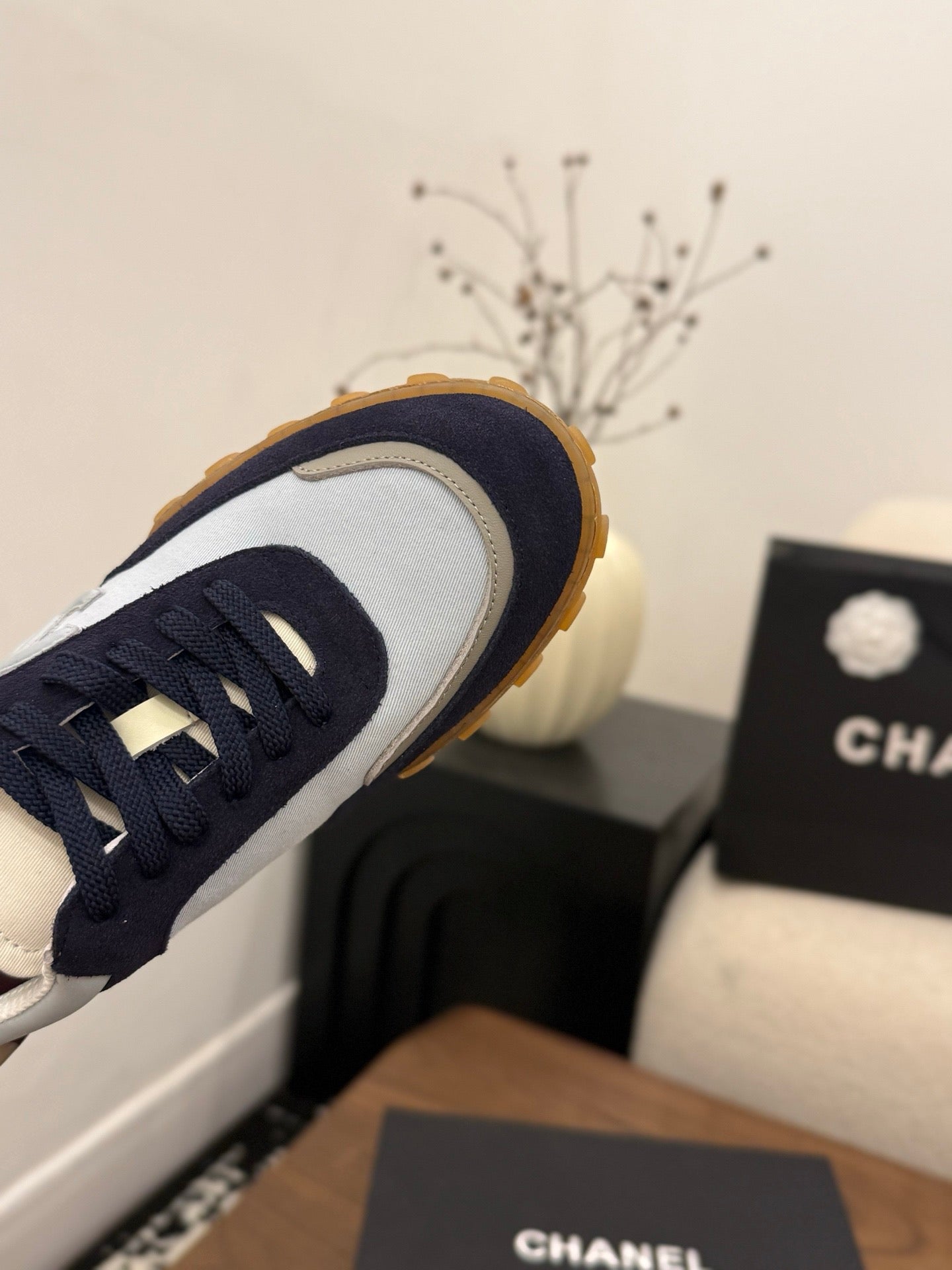 CC 2026 Sneaker Black White Fabric Suede Calfskin 676170