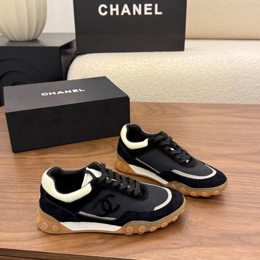CC 2026 Sneaker Black Fabric Suede Calfskin 676171