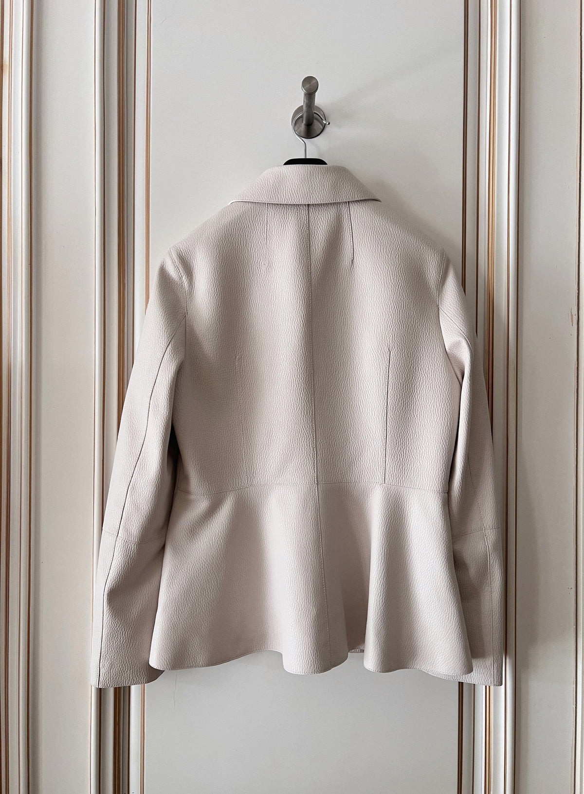 HM 26s Equestrian Jacket Cream Leather 418969