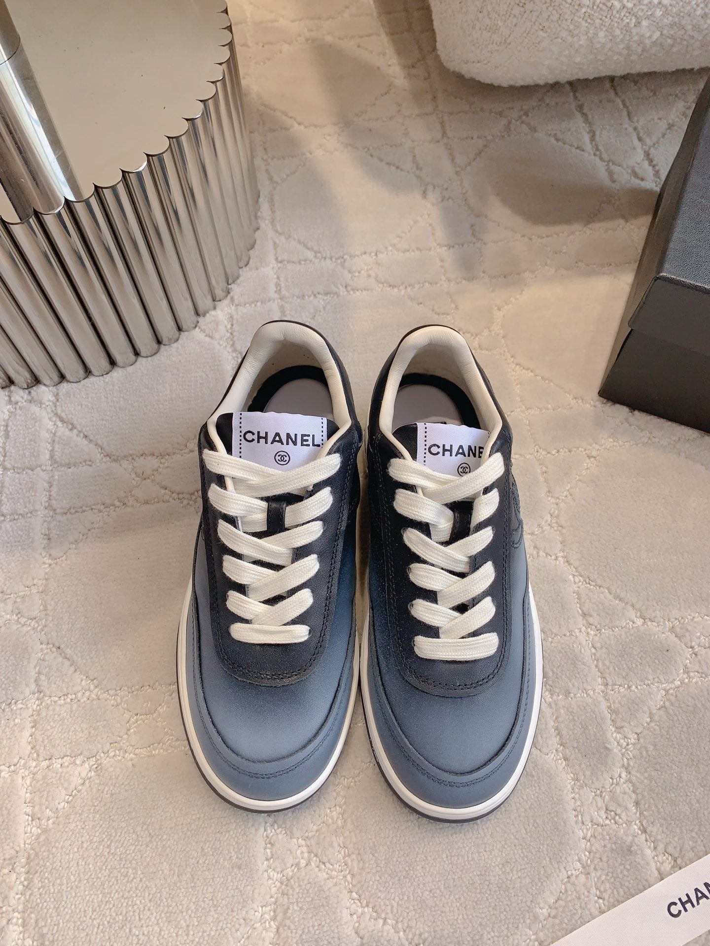 CC 2024 Logo Sneakers Grey Lambskin 906410