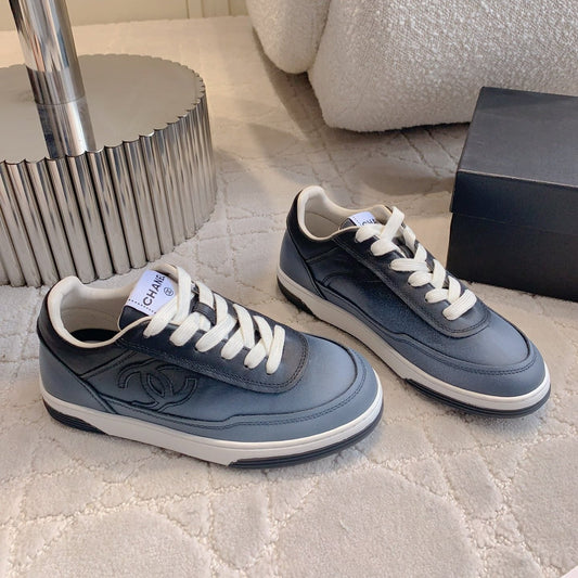 CC 2024 Logo Sneakers Grey Lambskin 906410