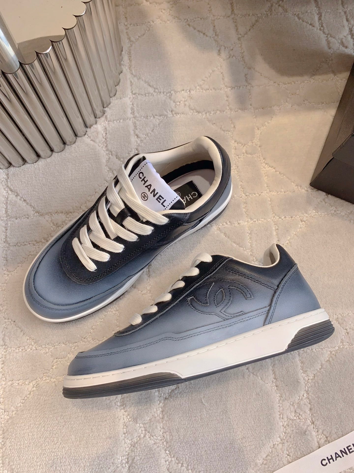 CC 2024 Logo Sneakers Grey Lambskin 906410