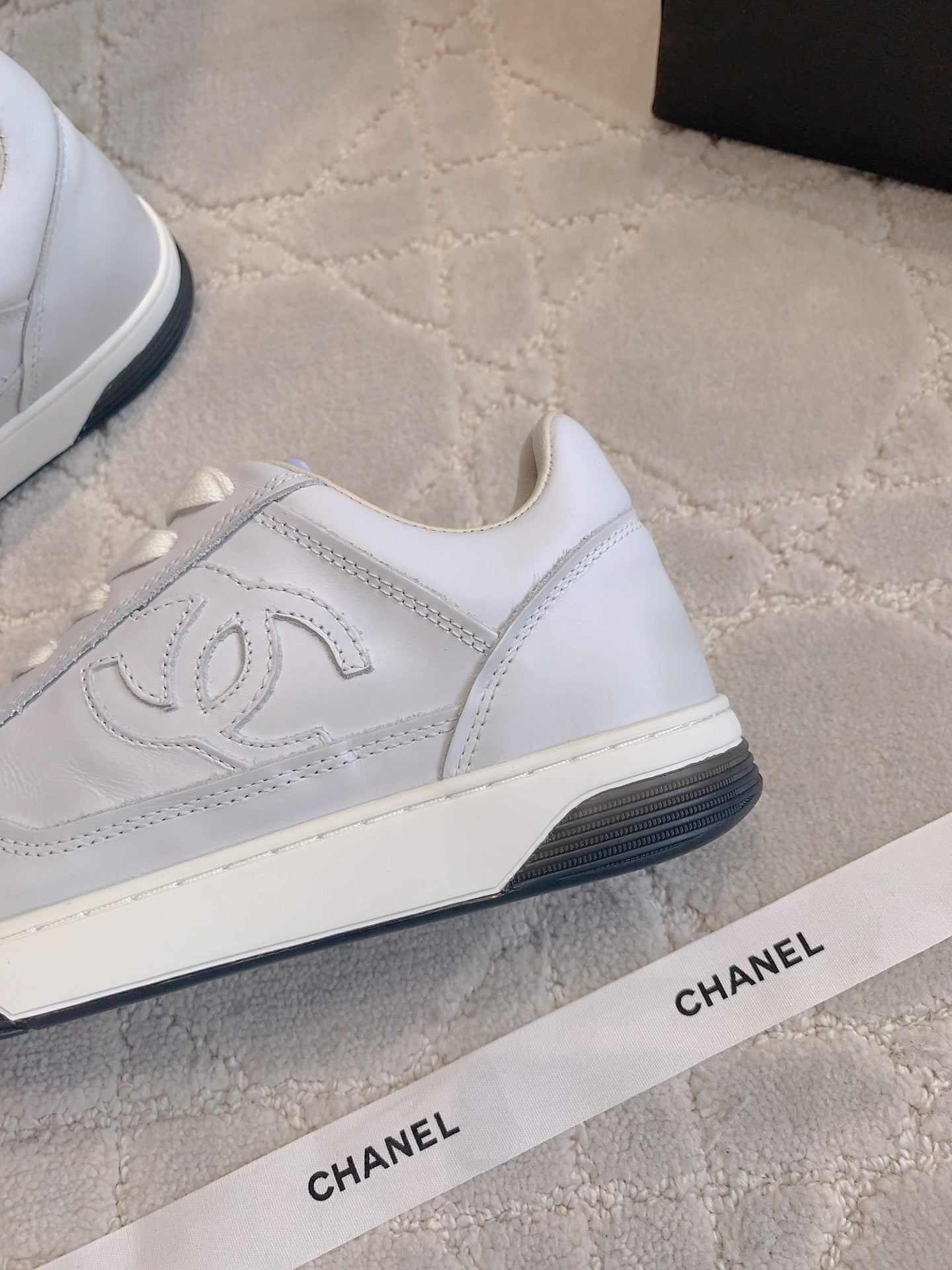 CC 2024 Logo Sneakers Cream Lambskin 906413