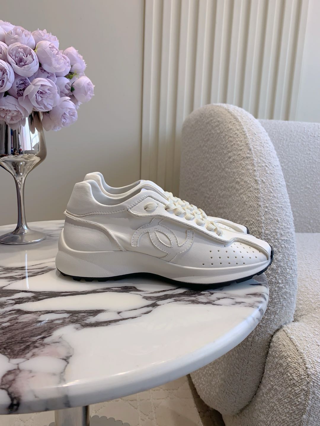 CC 26s Sneakers White Perforated Calfskin 906377