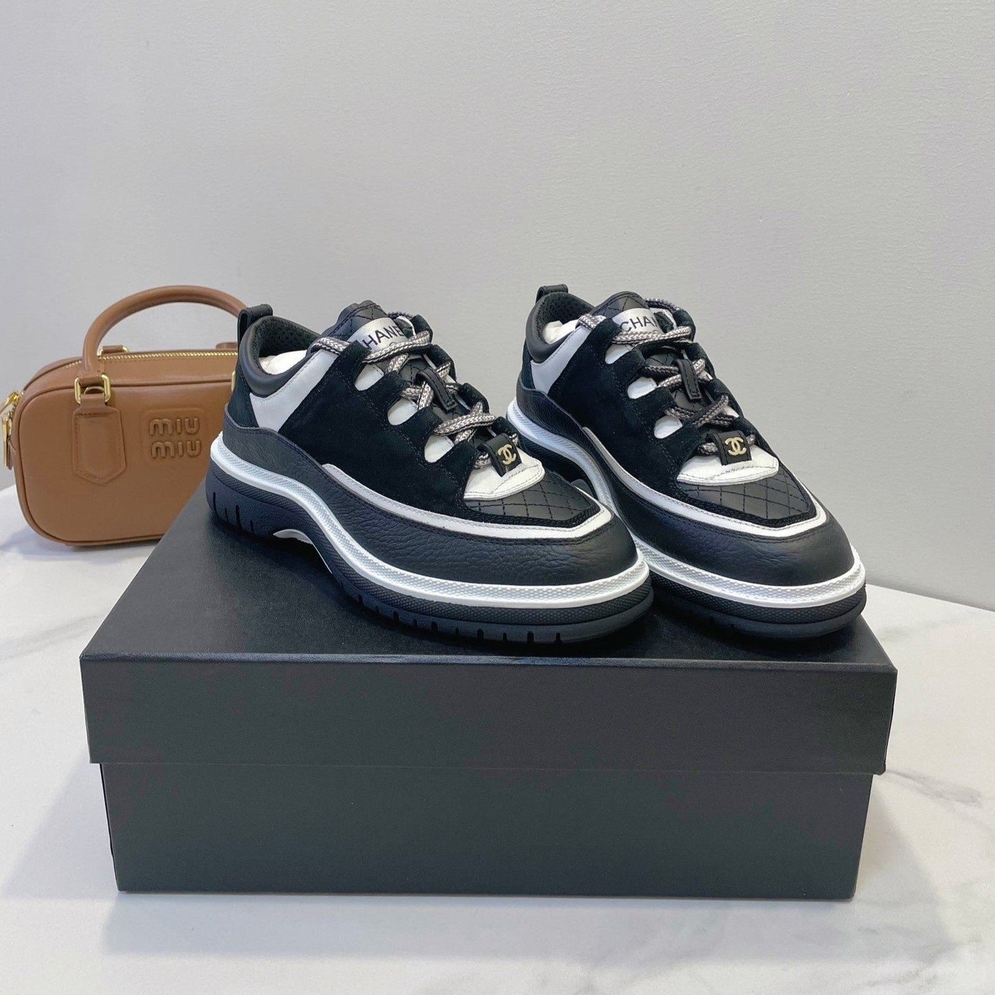 CC Sneaker In Black Cowhide 144774