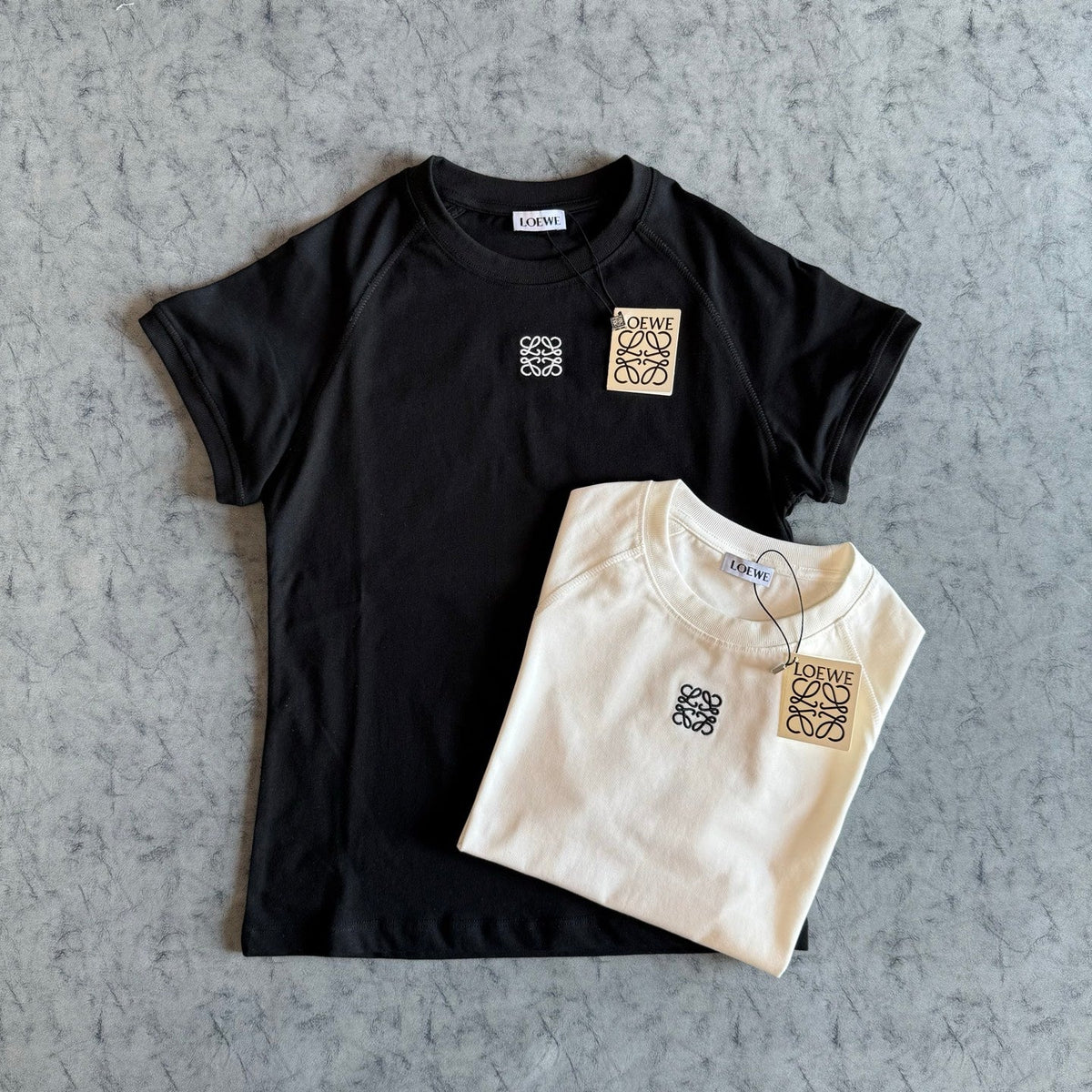Loewe Anagram T-Shirt Black White Cotton Jersey 350441