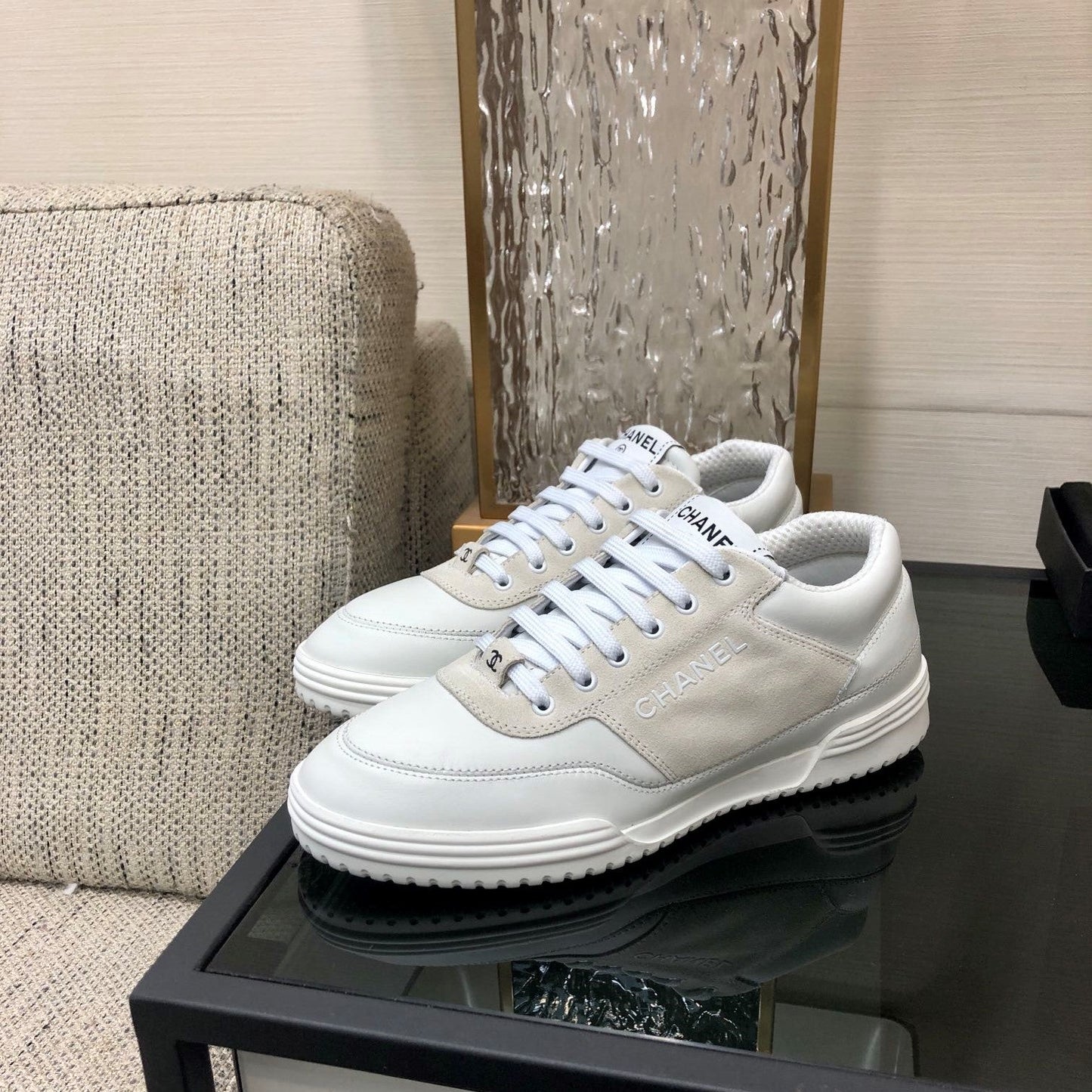 CC 24C Sneaker White Ivory Suede Sheepskin 688653