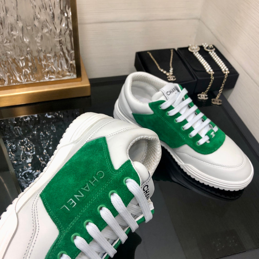 CC 24C Sneaker White Green Suede Sheepskin 688654