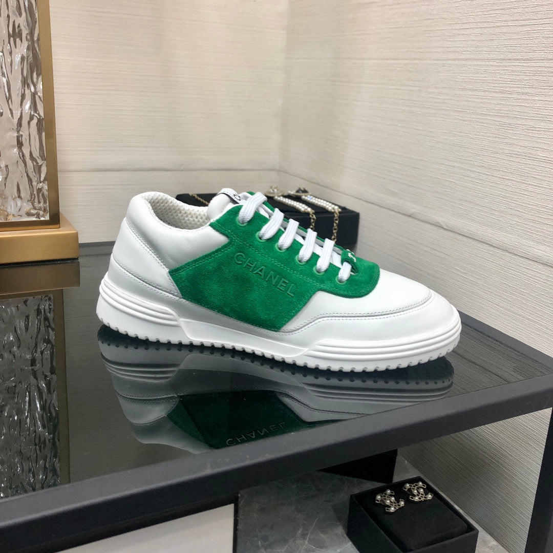 CC 24C Sneaker White Green Suede Sheepskin 688654