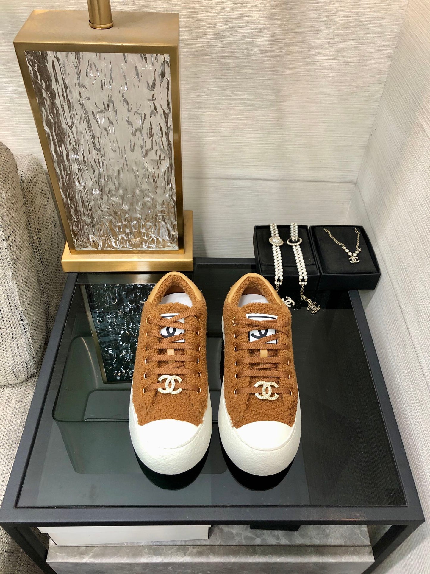 CC Low Sneaker Brown Yellow Wool