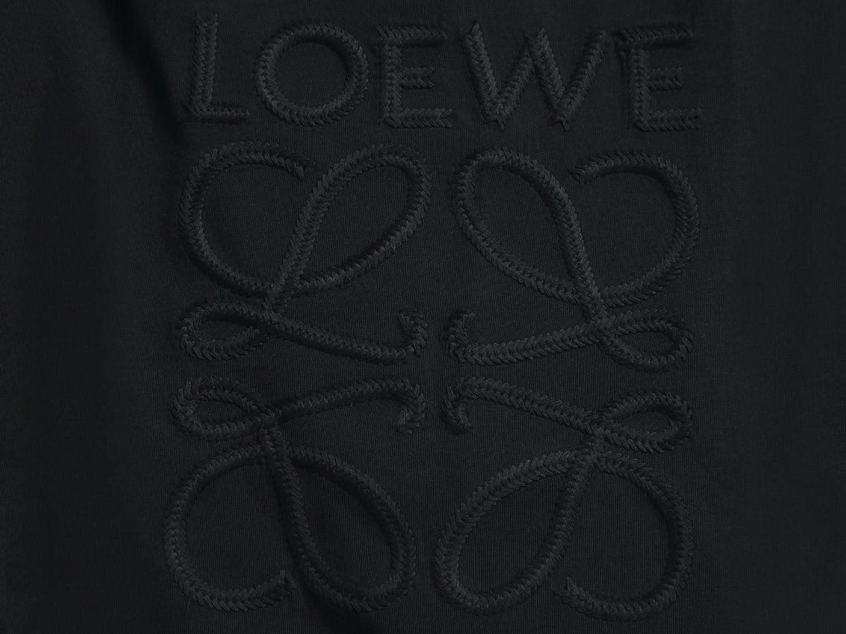 Loewe Men Logo Loose-Fit T-Shirt Black Cotton