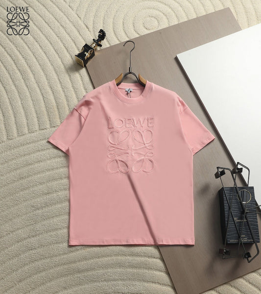 Loewe Men Logo Loose-Fit T-Shirt Light Pink Cotton