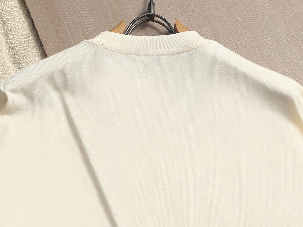 Loewe Men Logo Loose-Fit T-Shirt Cream Cotton