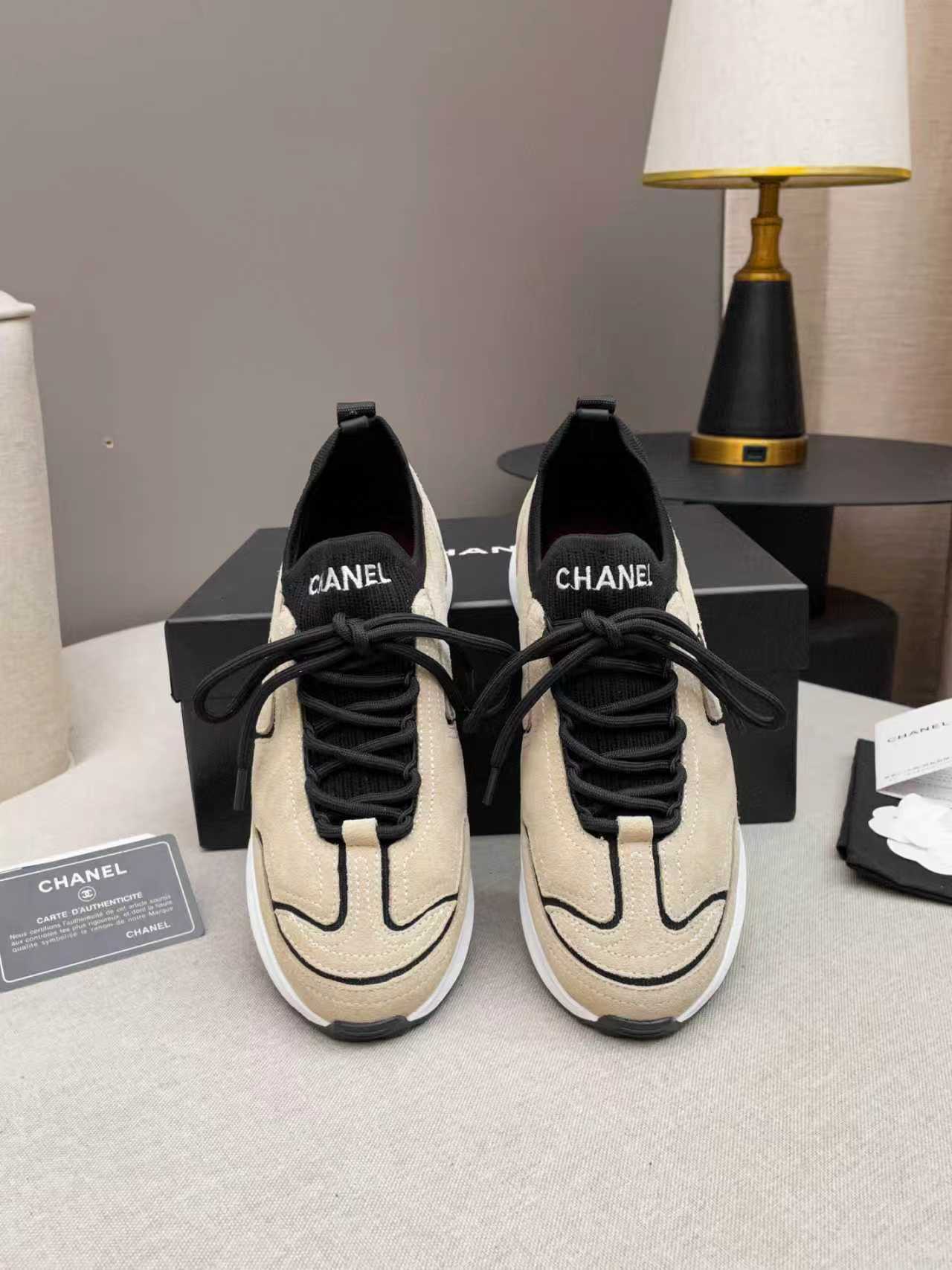 CC Métiers d’art 2026 Sneakers Black Beige Calfskin Fibers 846393
