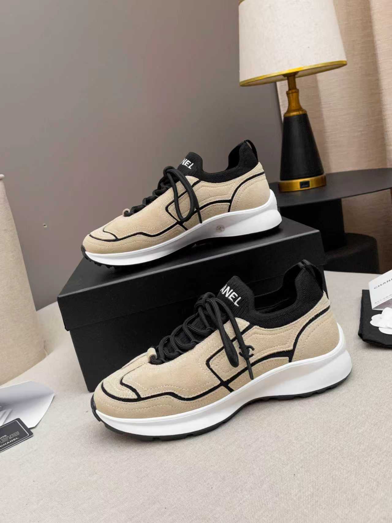 CC Métiers d’art 2026 Sneakers Black Beige Calfskin Fibers 846393