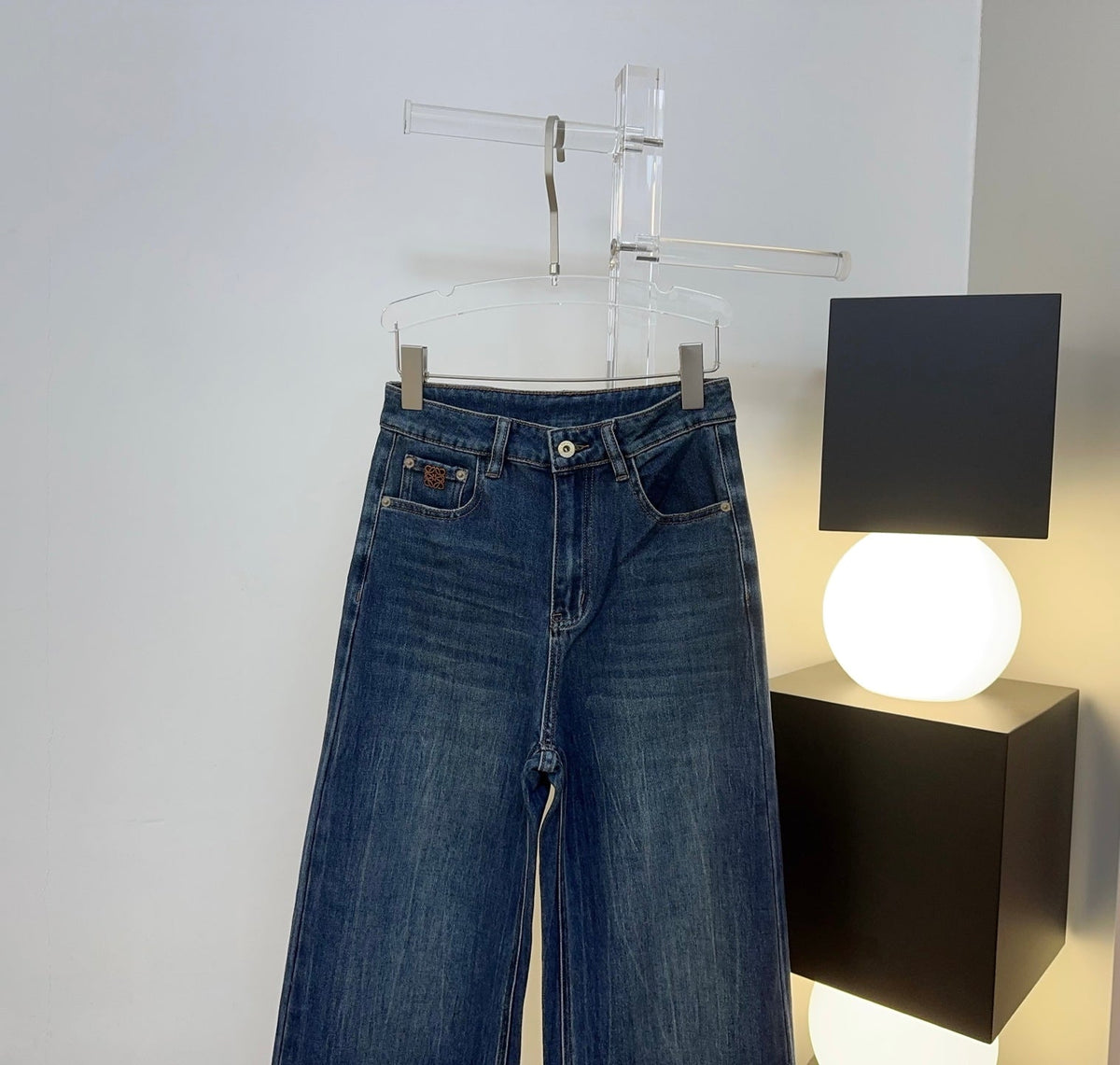 Loewe 26s Jeans Wide-Leg Dark Blue Denim 429853