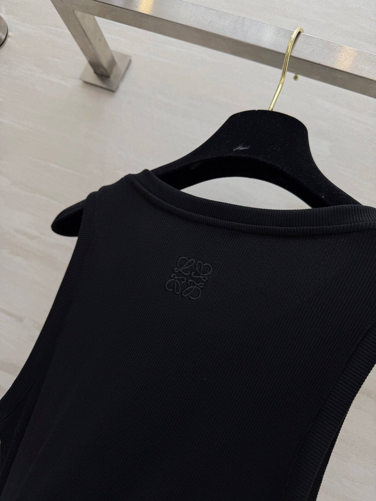 Loewe 26s Tank Dress With Belt Black Cotton 363673