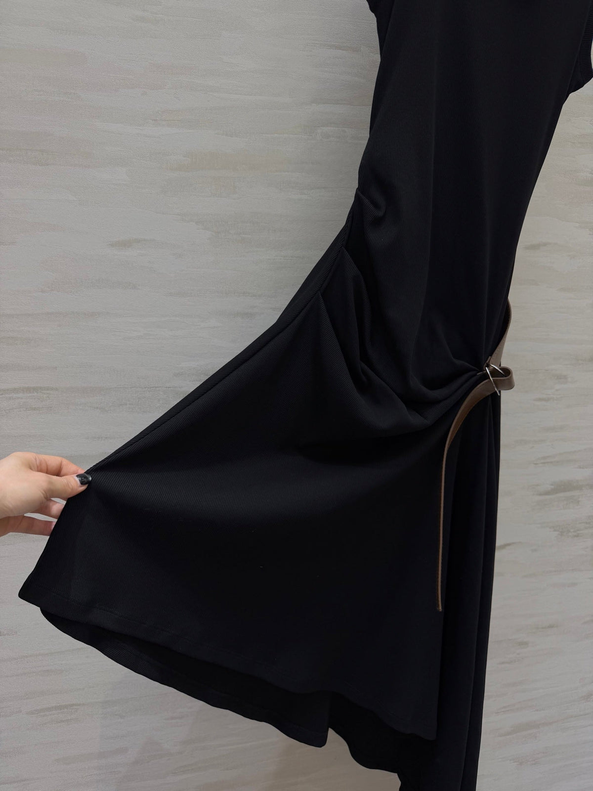 Loewe 26s Tank Dress With Belt Black Cotton 363673