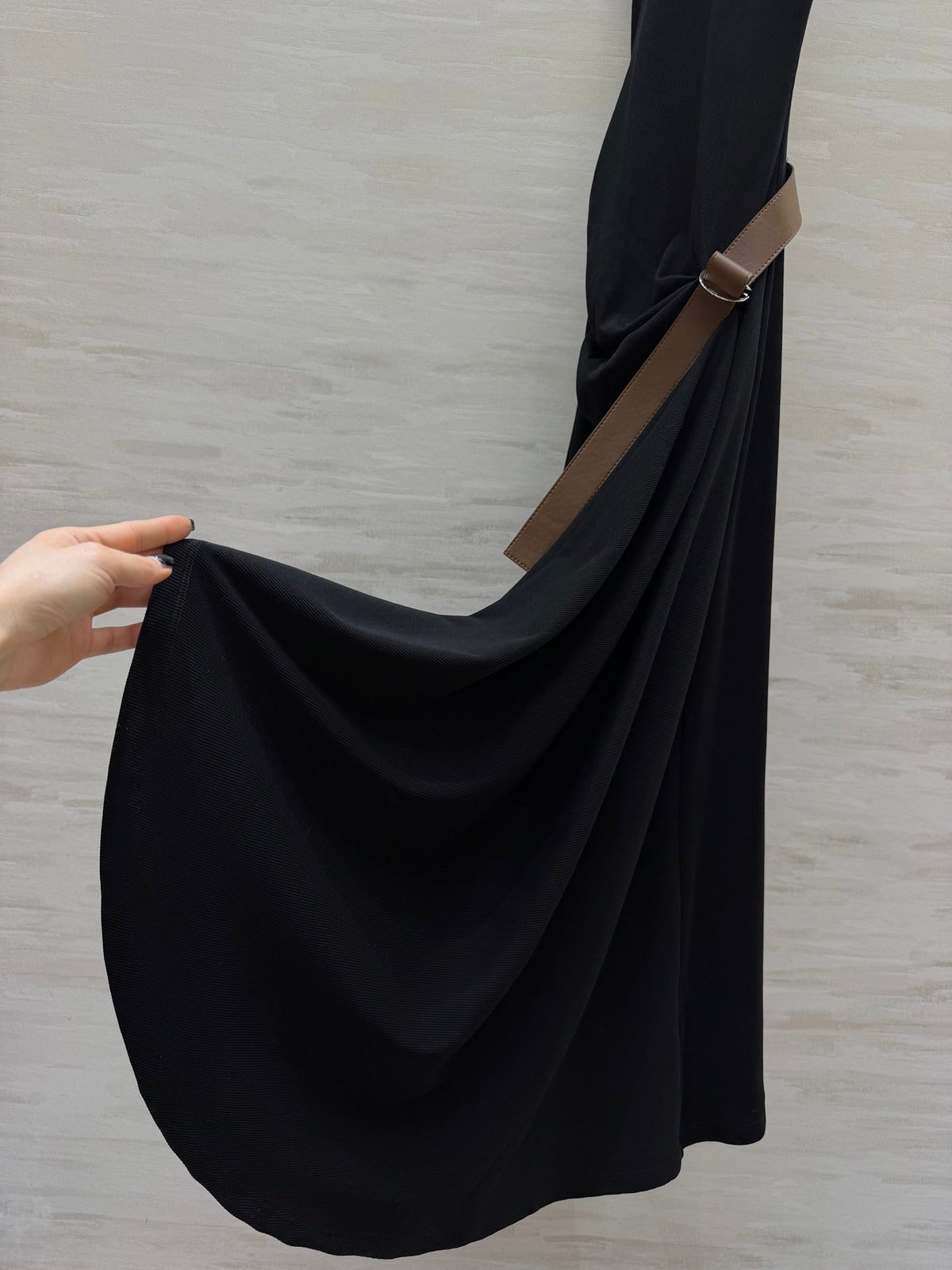 Loewe 26s Tank Dress With Belt Black Cotton 363673