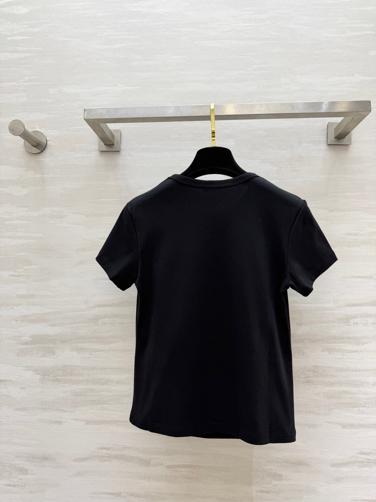 Prada 26s Triangle Logo T-Shirt Black Coton 363566